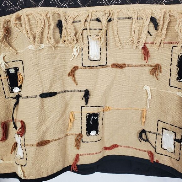 Vintage New Directions Jacket Patchwork Fringe Granny Cabincore Unique Womens S - Picture 9 of 11